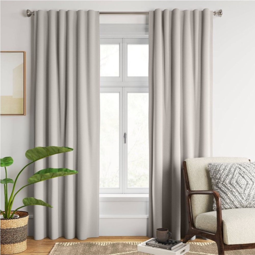 1pc 50"x95" Blackout Aruba Window Curtain Panel Gray - Target Threshold™